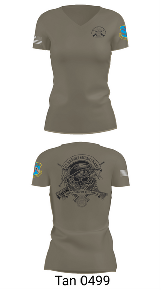 Womens Short Sleeve Vneck Shirt, 380th Security Police Squadron, , Teamtime, Team time, sublimation, custom sports apparel, team uniforms, spirit wear, spiritwear, sports uniforms, custom shirts, team store, custom team store, fundraiser sports, apparel fundraiser