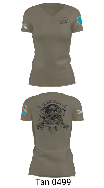380th Security Police Squadron 85446587 Women's Short Sleeve V-neck Shirt - 68