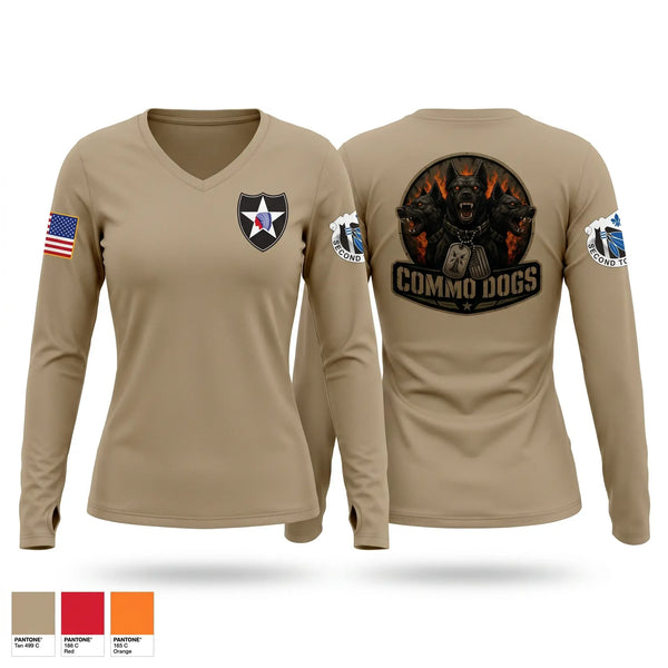 Womens Long Sleeve Vneck Shirt, Signal Platoon, Army, Teamtime, Team time, sublimation, custom sports apparel, team uniforms, spirit wear, spiritwear, sports uniforms, custom shirts, team store, custom team store, fundraiser sports, apparel fundraiser