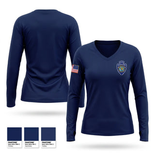 Womens Long Sleeve Vneck Shirt, Walker River police, Police, Teamtime, Team time, sublimation, custom sports apparel, team uniforms, spirit wear, spiritwear, sports uniforms, custom shirts, team store, custom team store, fundraiser sports, apparel fundraiser