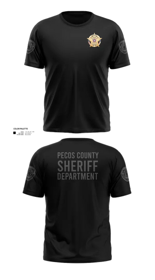 Old School Cotton Feel Shirt, Pecos County Sheriff’s Office, Police, Teamtime, Team time, sublimation, custom sports apparel, team uniforms, spirit wear, spiritwear, sports uniforms, custom shirts, team store, custom team store, fundraiser sports, apparel fundraiser