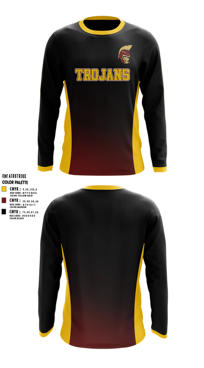 Minnesota State Academy for the Deaf Trojans Long Sleeve Performance Shirt - 4