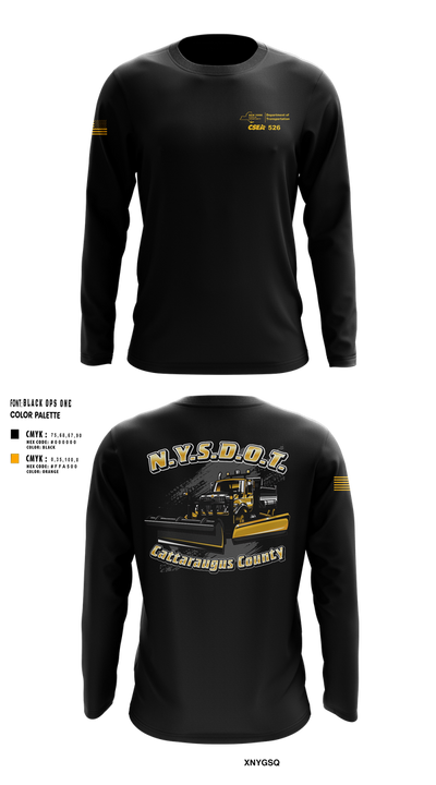 NY State DOT 49877366 Long Sleeve Performance Shirt 100