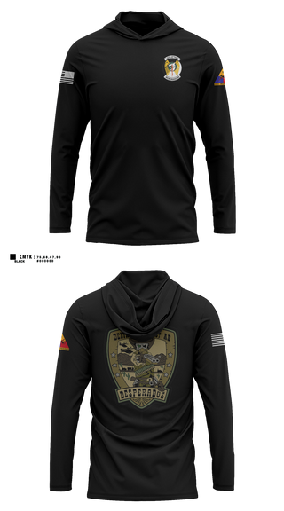 Long Sleeve Hooded Sun Shirt, D Co, 1-501st AB, Army, Teamtime, Team time, sublimation, custom sports apparel, team uniforms, spirit wear, spiritwear, sports uniforms, custom shirts, team store, custom team store, fundraiser sports, apparel fundraiser