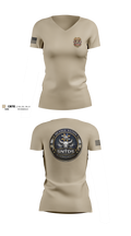 Sicangu Nation Tribal Defense Solutions Emergency Medical Response Unit (SNTDS‑EMRU) 83471508 Women's Short Sleeve V-neck Shirt - 3