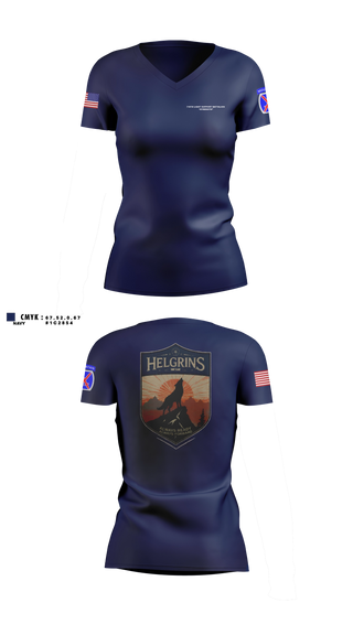 Womens Short Sleeve Vneck Shirt, Headquarters and Distribution Company, Army, Teamtime, Team time, sublimation, custom sports apparel, team uniforms, spirit wear, spiritwear, sports uniforms, custom shirts, team store, custom team store, fundraiser sports, apparel fundraiser