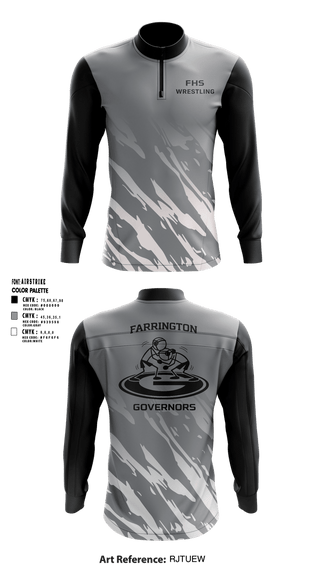 Quarter Zip Jacket, Farrington GOVs, Wrestling, Teamtime, Team time, sublimation, custom sports apparel, team uniforms, spirit wear, spiritwear, sports uniforms, custom shirts, team store, custom team store, fundraiser sports, apparel fundraiser