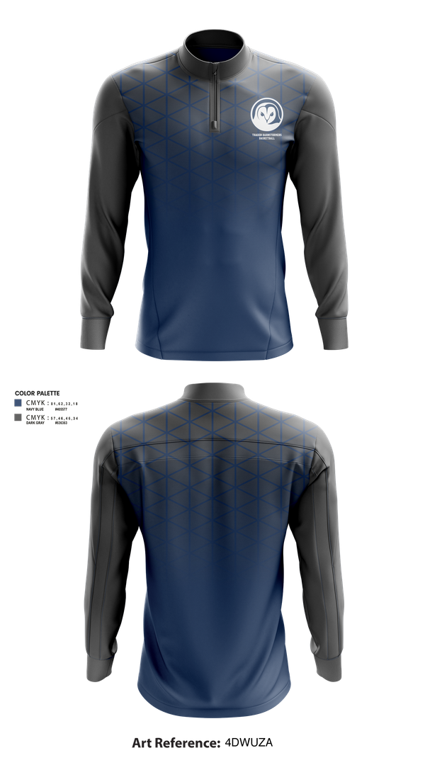Quarter Zip Jacket, Thaden Barnstormers Basketball, Men's Basketball, Teamtime, Team time, sublimation, custom sports apparel, team uniforms, spirit wear, spiritwear, sports uniforms, custom shirts, team store, custom team store, fundraiser sports, apparel fundraiser