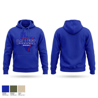 Hoodie, Texas Ballerz, Baseball, Teamtime, Team time, sublimation, custom sports apparel, team uniforms, spirit wear, spiritwear, sports uniforms, custom shirts, team store, custom team store, fundraiser sports, apparel fundraiser