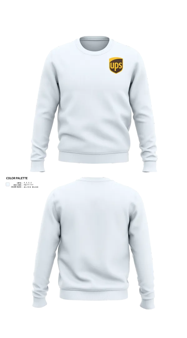 Crew Neck Sweatshirt, UPS, , Teamtime, Team time, sublimation, custom sports apparel, team uniforms, spirit wear, spiritwear, sports uniforms, custom shirts, team store, custom team store, fundraiser sports, apparel fundraiser
