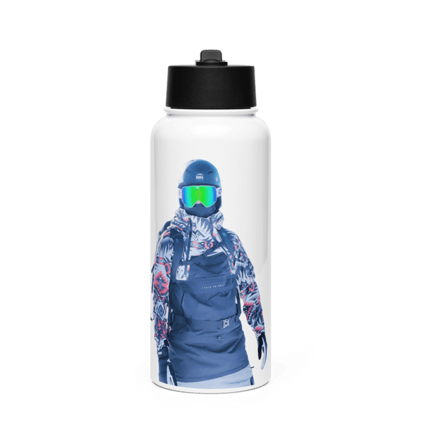 SHON988 44028293 Stainless Steel Water Bottle with a Straw Lid
