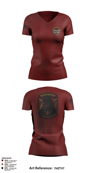 Womens Short Sleeve Vneck Shirt, Bravo 3-6 ADA, Army, Teamtime, Team time, sublimation, custom sports apparel, team uniforms, spirit wear, spiritwear, sports uniforms, custom shirts, team store, custom team store, fundraiser sports, apparel fundraiser