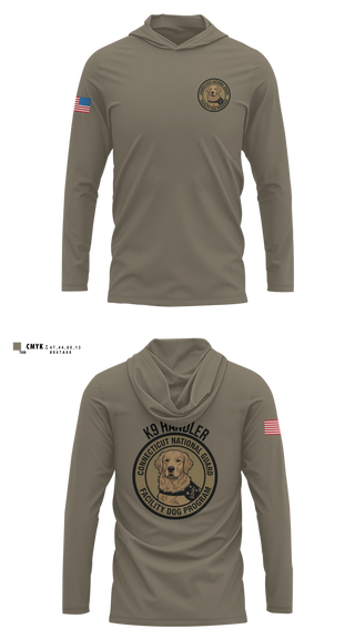 Long Sleeve hooded sunshirt, CTANG Therapy Dog Program, Army, Teamtime, Team time, sublimation, custom sports apparel, team uniforms, spirit wear, spiritwear, sports uniforms, custom shirts, team store, custom team store, fundraiser sports, apparel fundraiser