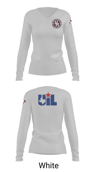 Hereford Whitefaces 43797089 Women's Long Sleeve V-neck Shirt - 16