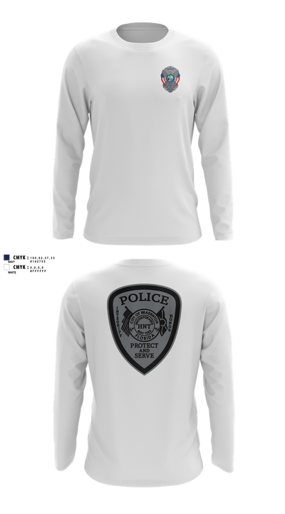 Bradenton Police HNT 75386069 Long Sleeve Performance Shirt 101