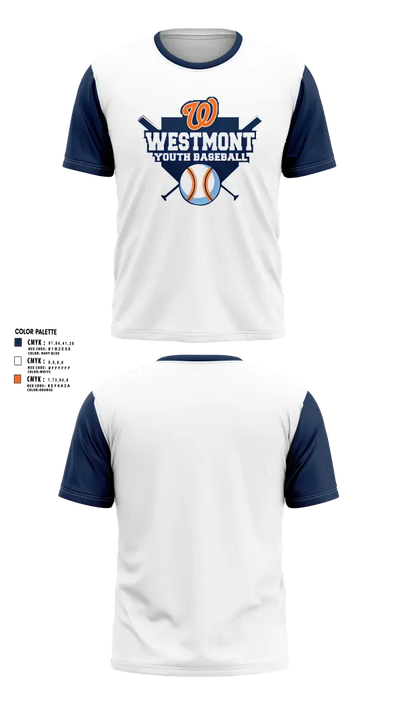 Westmont Youth Baseball 21491450 Short Sleeve Performance Shirt - 9