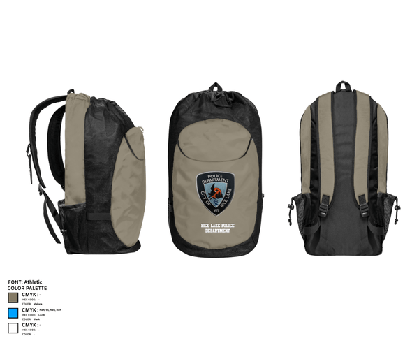 Gear Bag, Rice Lake Police Department, Police, Teamtime, Team time, sublimation, custom sports apparel, team uniforms, spirit wear, spiritwear, sports uniforms, custom shirts, team store, custom team store, fundraiser sports, apparel fundraiser