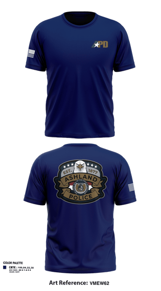 Old School Cotton Feel Shirt, Ashland Police Department, Police, Teamtime, Team time, sublimation, custom sports apparel, team uniforms, spirit wear, spiritwear, sports uniforms, custom shirts, team store, custom team store, fundraiser sports, apparel fundraiser