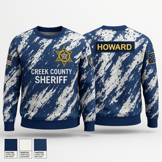 Crew Neck Sweatshirt, Creek County Sheriff, Police, Teamtime, Team time, sublimation, custom sports apparel, team uniforms, spirit wear, spiritwear, sports uniforms, custom shirts, team store, custom team store, fundraiser sports, apparel fundraiser