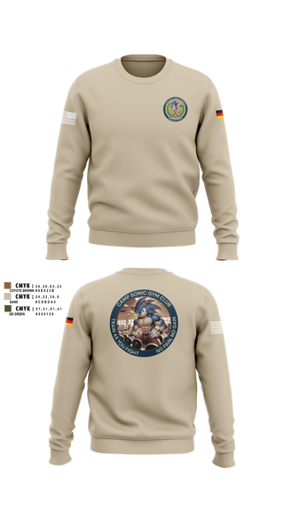 Crew Neck Sweatshirt, DEU EinsKtgt CD/CBI, , Teamtime, Team time, sublimation, custom sports apparel, team uniforms, spirit wear, spiritwear, sports uniforms, custom shirts, team store, custom team store, fundraiser sports, apparel fundraiser