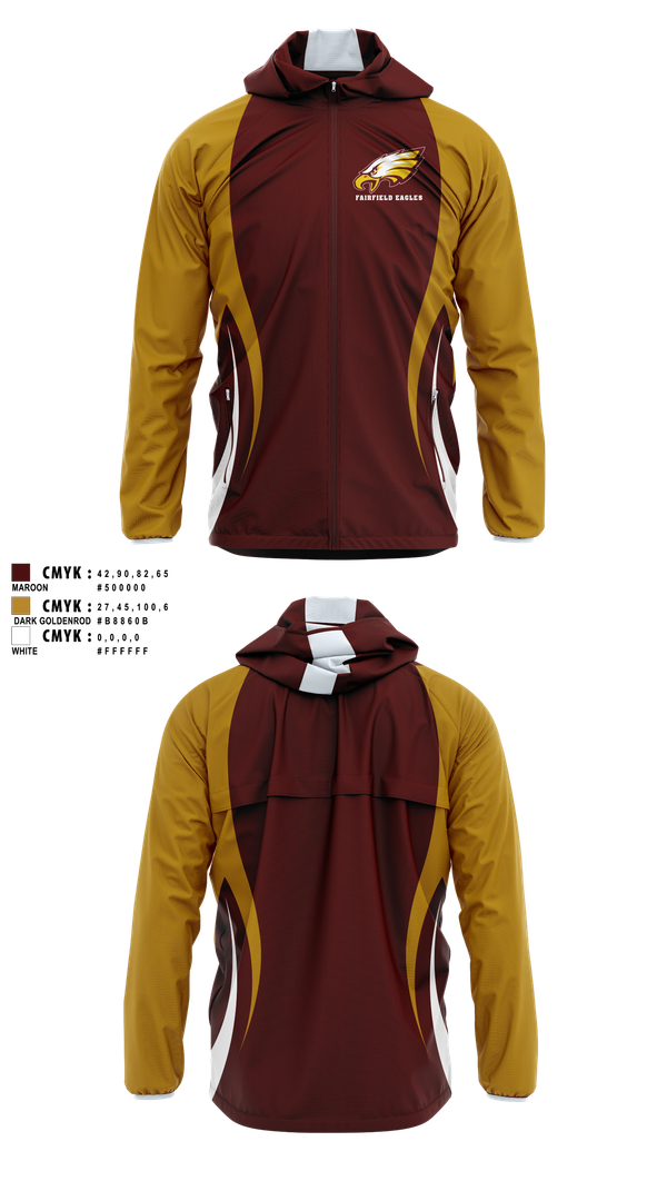 Windbreaker, Fairfield Eagles, Spirit Store, Teamtime, Team time, sublimation, custom sports apparel, team uniforms, spirit wear, spiritwear, sports uniforms, custom shirts, team store, custom team store, fundraiser sports, apparel fundraiser