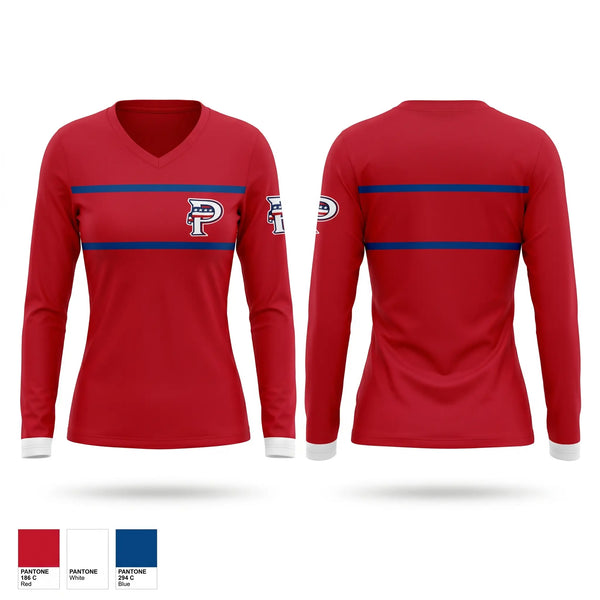 Womens Long Sleeve Vneck Shirt, Braelyn Howard, Baseball, Teamtime, Team time, sublimation, custom sports apparel, team uniforms, spirit wear, spiritwear, sports uniforms, custom shirts, team store, custom team store, fundraiser sports, apparel fundraiser