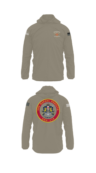 Windbreaker, USS Rafael Peralta DDG 115, Navy, Teamtime, Team time, sublimation, custom sports apparel, team uniforms, spirit wear, spiritwear, sports uniforms, custom shirts, team store, custom team store, fundraiser sports, apparel fundraiser