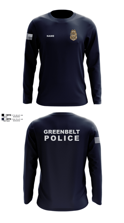 Greenbelt Police Department 4666153 Long Sleeve Performance Shirt - 1