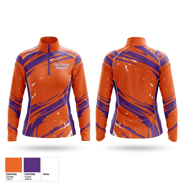 Quarter Zip Jacket, Fort Pierce Bengals, , Teamtime, Team time, sublimation, custom sports apparel, team uniforms, spirit wear, spiritwear, sports uniforms, custom shirts, team store, custom team store, fundraiser sports, apparel fundraiser