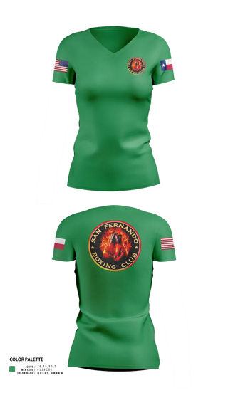 Womens Short Sleeve Vneck Shirt, San Fernando Boxing Club, Spirit Store, Teamtime, Team time, sublimation, custom sports apparel, team uniforms, spirit wear, spiritwear, sports uniforms, custom shirts, team store, custom team store, fundraiser sports, apparel fundraiser