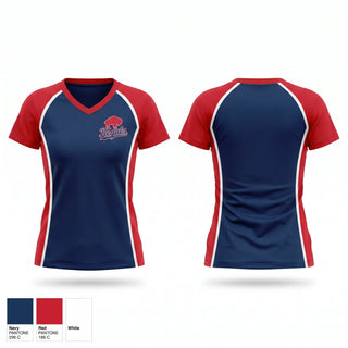 Womens Short Sleeve Vneck Shirt, Buffalo Regals, Ice Hockey, Teamtime, Team time, sublimation, custom sports apparel, team uniforms, spirit wear, spiritwear, sports uniforms, custom shirts, team store, custom team store, fundraiser sports, apparel fundraiser