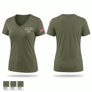 Womens Short Sleeve Vneck Shirt, Isle of Wight Sheriff’s Office SRT, Police, Teamtime, Team time, sublimation, custom sports apparel, team uniforms, spirit wear, spiritwear, sports uniforms, custom shirts, team store, custom team store, fundraiser sports, apparel fundraiser