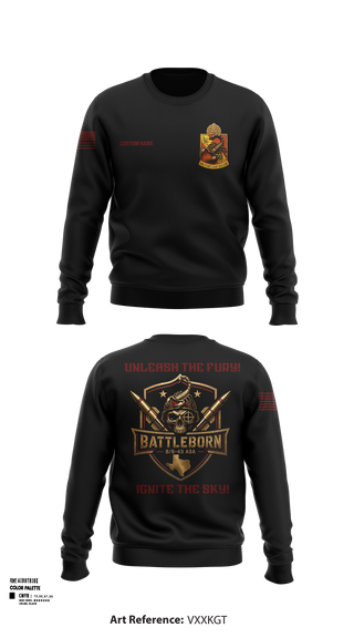 Crew Neck Sweatshirt, Battleborn, Army, Teamtime, Team time, sublimation, custom sports apparel, team uniforms, spirit wear, spiritwear, sports uniforms, custom shirts, team store, custom team store, fundraiser sports, apparel fundraiser
