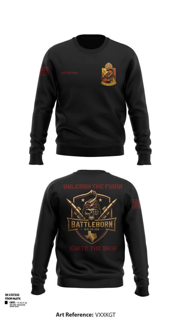 Crew Neck Sweatshirt, Battleborn, Army, Teamtime, Team time, sublimation, custom sports apparel, team uniforms, spirit wear, spiritwear, sports uniforms, custom shirts, team store, custom team store, fundraiser sports, apparel fundraiser