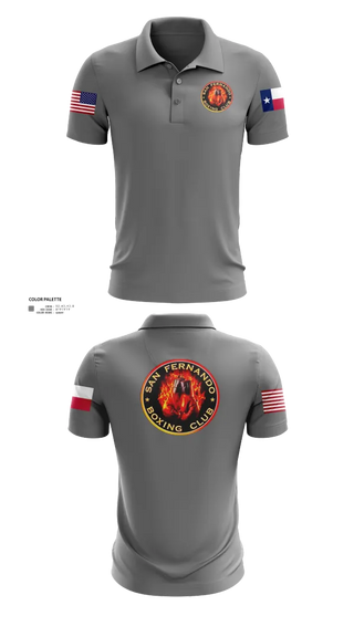 Short Sleeve Performance Polo, San Fernando Boxing Club, Spirit Store, Teamtime, Team time, sublimation, custom sports apparel, team uniforms, spirit wear, spiritwear, sports uniforms, custom shirts, team store, custom team store, fundraiser sports, apparel fundraiser