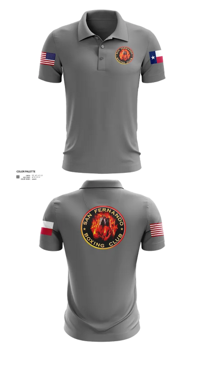 San Fernando Boxing Club 92427997 Short Sleeve Performance Polo - 50