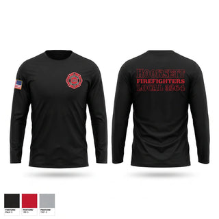 Long Sleeve Performance Shirt, Hooksett Firefighters Union, Fire Department, Teamtime, Team time, sublimation, custom sports apparel, team uniforms, spirit wear, spiritwear, sports uniforms, custom shirts, team store, custom team store, fundraiser sports, apparel fundraiser