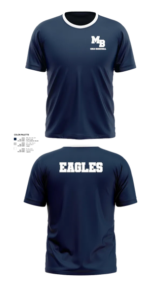 Short Sleeve Performance Shirt, MB EAGLES Women's Basketball, Women's Basketball, Teamtime, Team time, sublimation, custom sports apparel, team uniforms, spirit wear, spiritwear, sports uniforms, custom shirts, team store, custom team store, fundraiser sports, apparel fundraiser