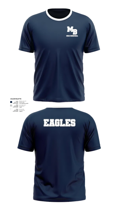 MB EAGLES Women's Basketball 49387606 Short Sleeve Performance Shirt - 50