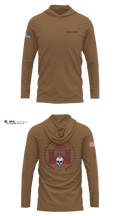 Forward support company 107 engineer battalion Long Sleeve Performance Shirt with hood - 5