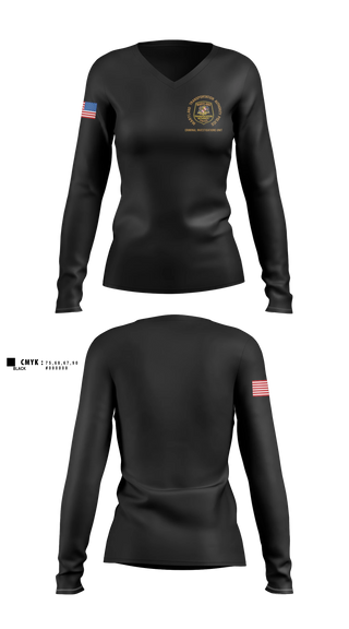 Womens Long Sleeve Vneck Shirt, Maryland Transportation Authority Police CIU, Police, Teamtime, Team time, sublimation, custom sports apparel, team uniforms, spirit wear, spiritwear, sports uniforms, custom shirts, team store, custom team store, fundraiser sports, apparel fundraiser