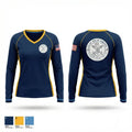 Clay High NJROTC 37105049 Women's Long Sleeve V-neck Shirt - 1