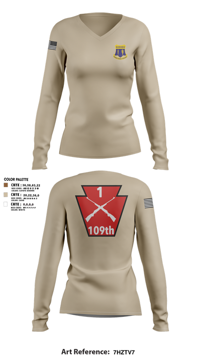 A co 1/109 75312716 Women's Long Sleeve V-neck Shirt - 4
