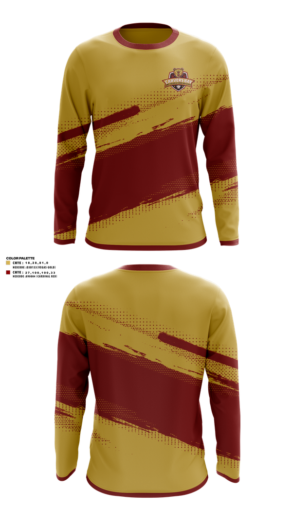Long Sleeve Performance Shirt, Carvers Bay Cheer, Cheer, Teamtime, Team time, sublimation, custom sports apparel, team uniforms, spirit wear, spiritwear, sports uniforms, custom shirts, team store, custom team store, fundraiser sports, apparel fundraiser