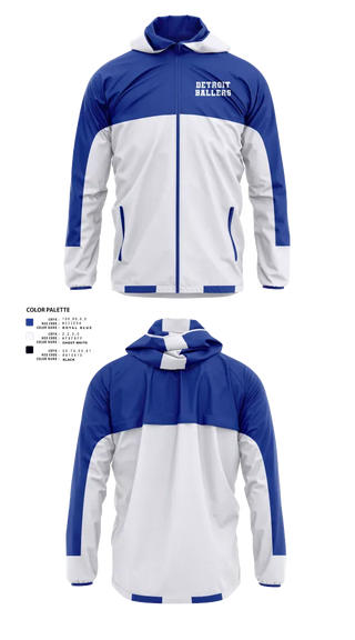 Windbreaker, Detroit Ballers, Men's Basketball, Teamtime, Team time, sublimation, custom sports apparel, team uniforms, spirit wear, spiritwear, sports uniforms, custom shirts, team store, custom team store, fundraiser sports, apparel fundraiser