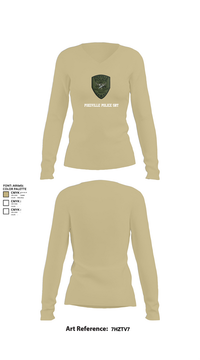 Pikeville Police SRT 98289617 Women's Long Sleeve V-neck Shirt - 78