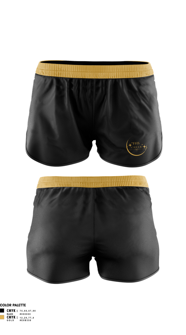 Womens Shorts, Fredericktown High School Cheerleading, Cheer, Teamtime, Team time, sublimation, custom sports apparel, team uniforms, spirit wear, spiritwear, sports uniforms, custom shirts, team store, custom team store, fundraiser sports, apparel fundraiser