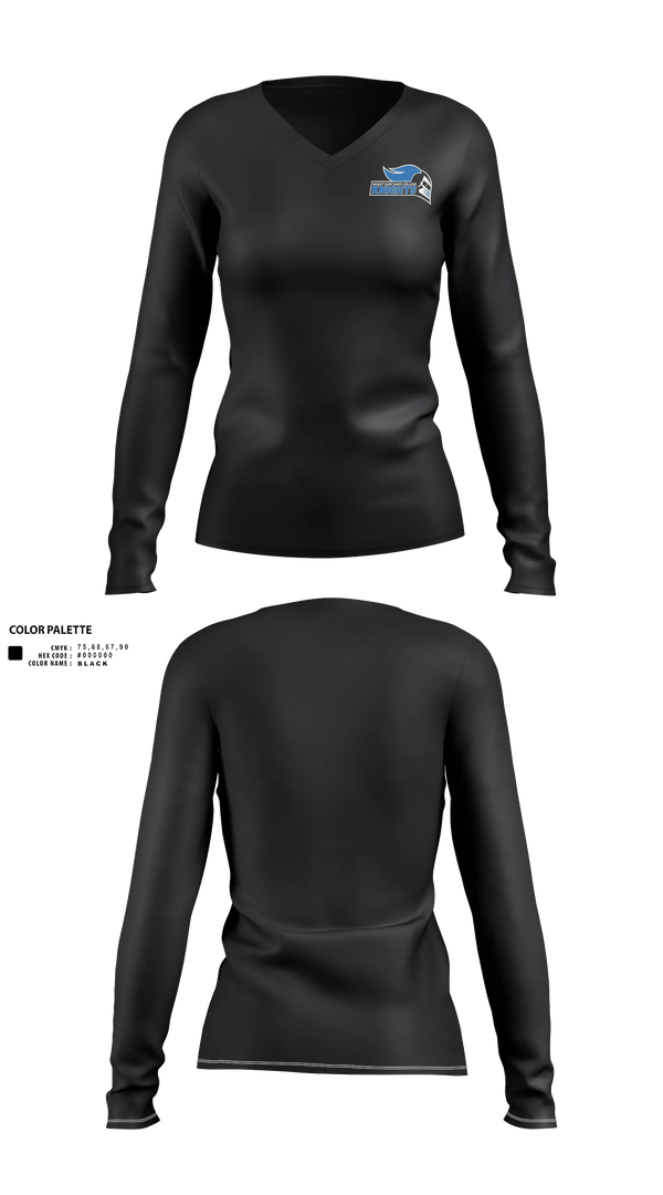 Womens Long Sleeve Vneck Shirt, Mount Saint Mary College Swimming, Swimming, Teamtime, Team time, sublimation, custom sports apparel, team uniforms, spirit wear, spiritwear, sports uniforms, custom shirts, team store, custom team store, fundraiser sports, apparel fundraiser