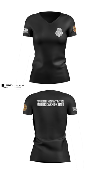 Womens Short Sleeve Vneck Shirt, THP motor carrier unit, Police, Teamtime, Team time, sublimation, custom sports apparel, team uniforms, spirit wear, spiritwear, sports uniforms, custom shirts, team store, custom team store, fundraiser sports, apparel fundraiser