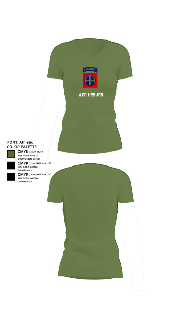 Womens Short Sleeve Vneck Shirt, A.Co 1-22 ASB, , Teamtime, Team time, sublimation, custom sports apparel, team uniforms, spirit wear, spiritwear, sports uniforms, custom shirts, team store, custom team store, fundraiser sports, apparel fundraiser